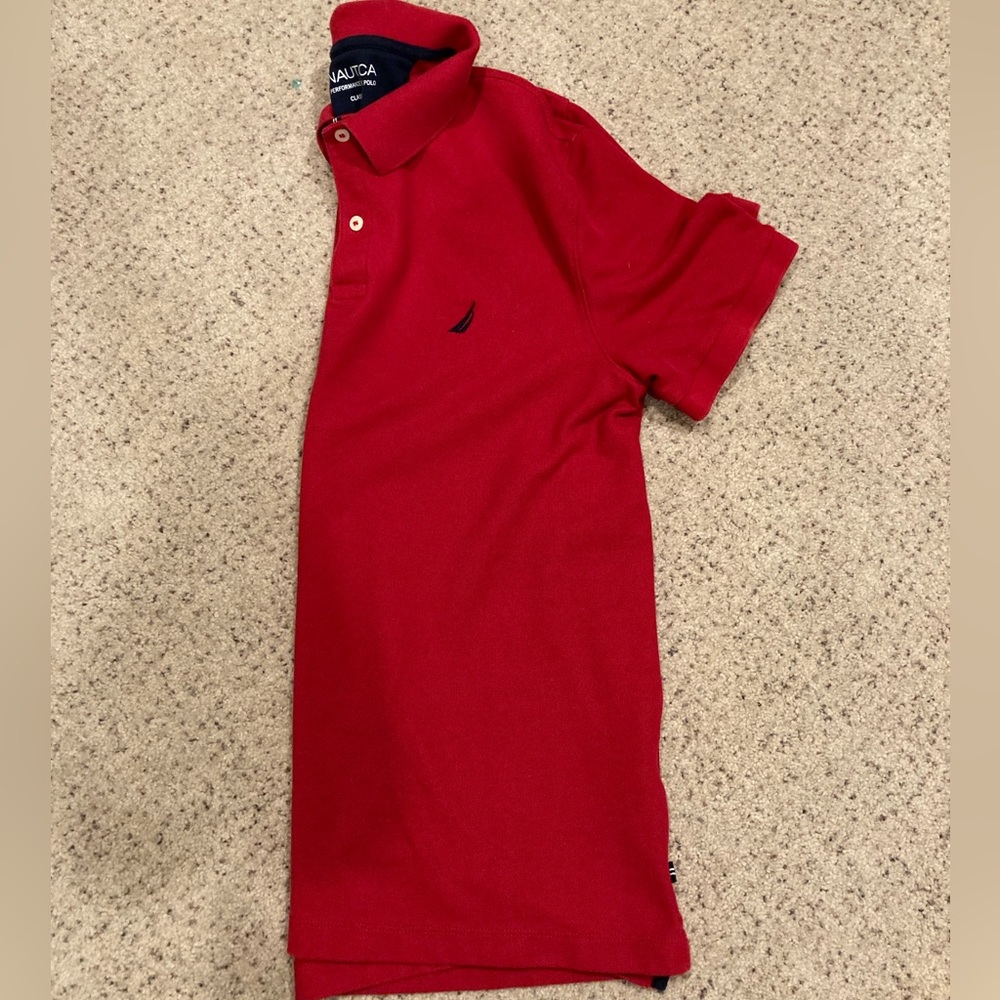 XL Nautica performance deck polo shirt.